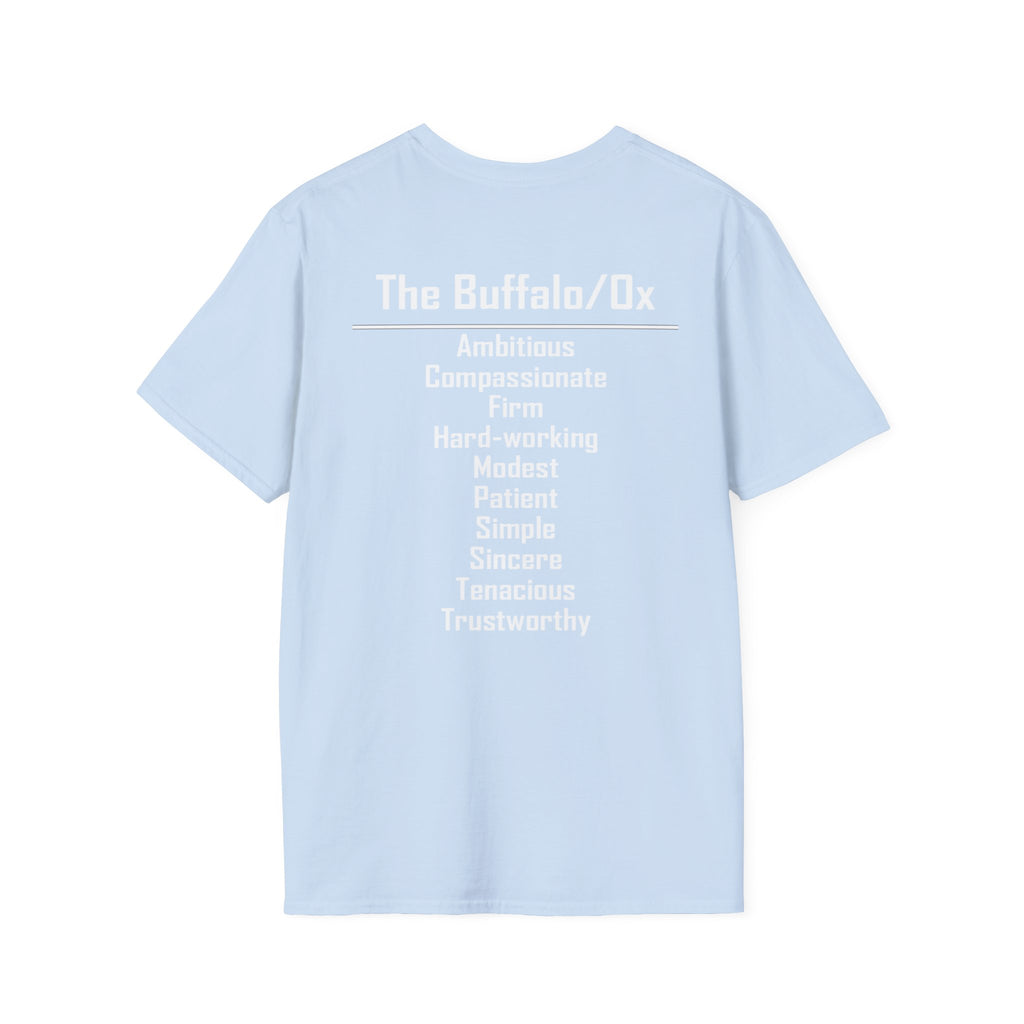 02 Buffalo/Ox — Typography Tee — Dark Colors — English