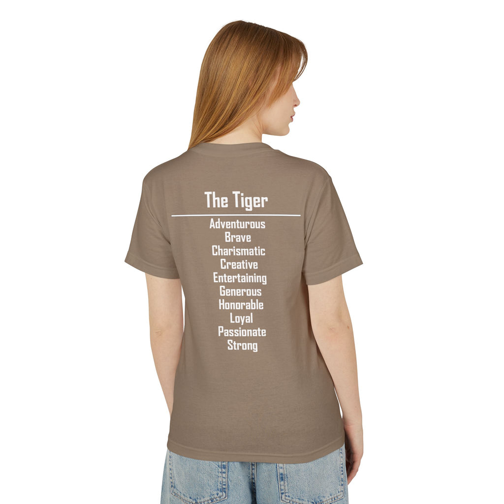 03 Tiger — Illustrated Tee — Faded Brown — English