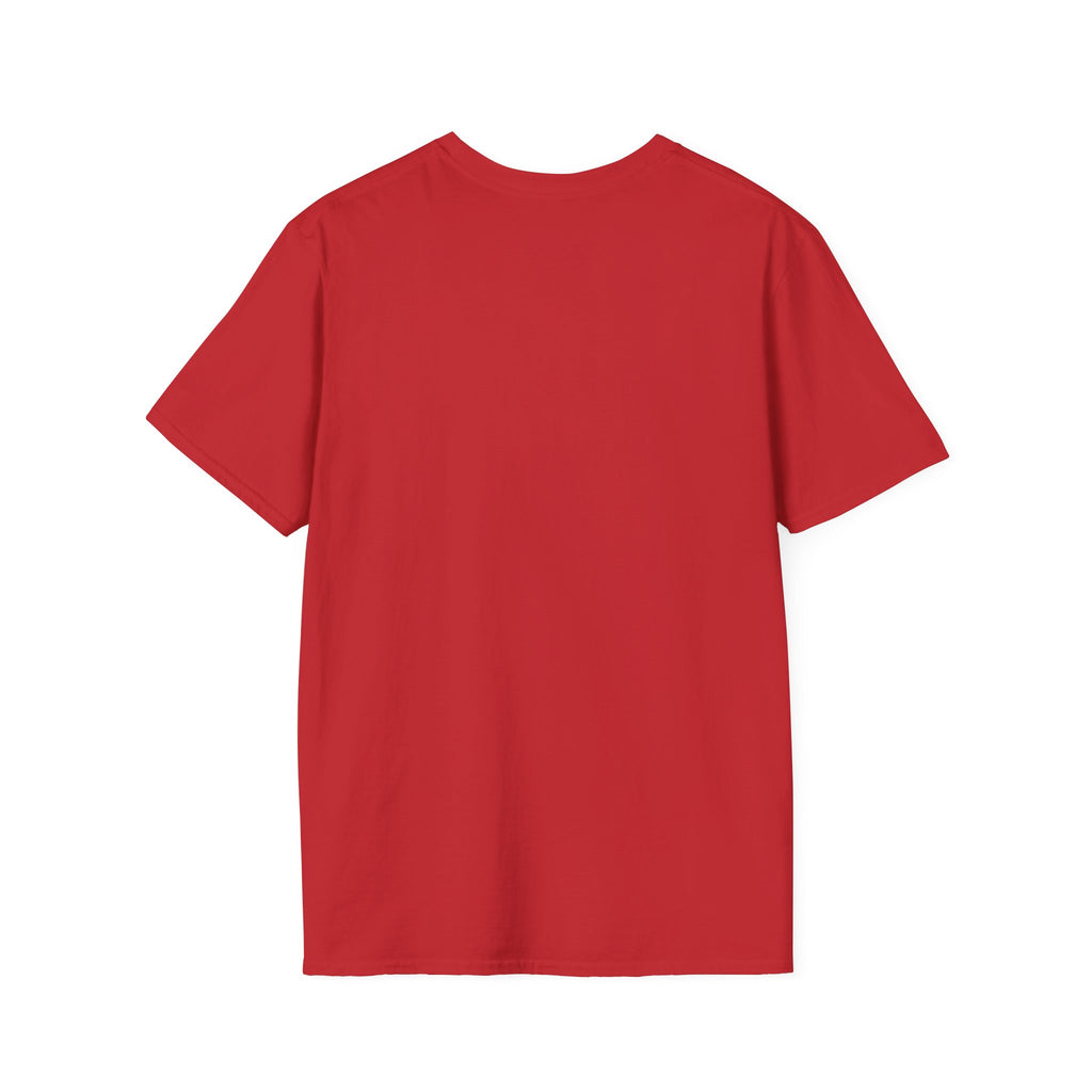 Unbothered & Undeniable Statement Unisex Softstyle Tee – Red