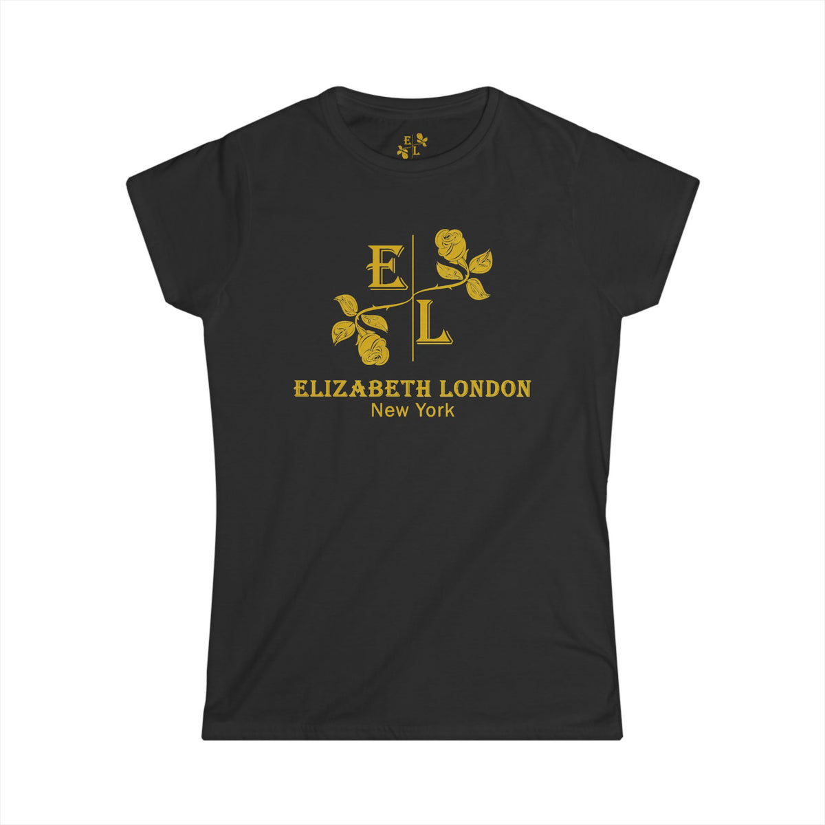 Elizabeth London™ Iconic Signature Rose Women’s Tee – Garden Spectrum