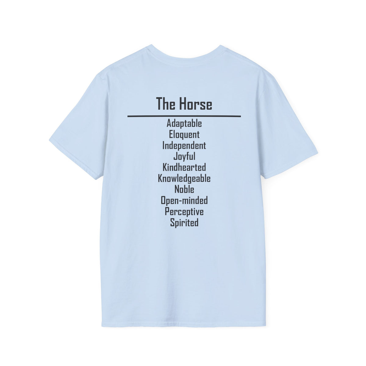 07 Horse — Typography Tee — Light Colors — English