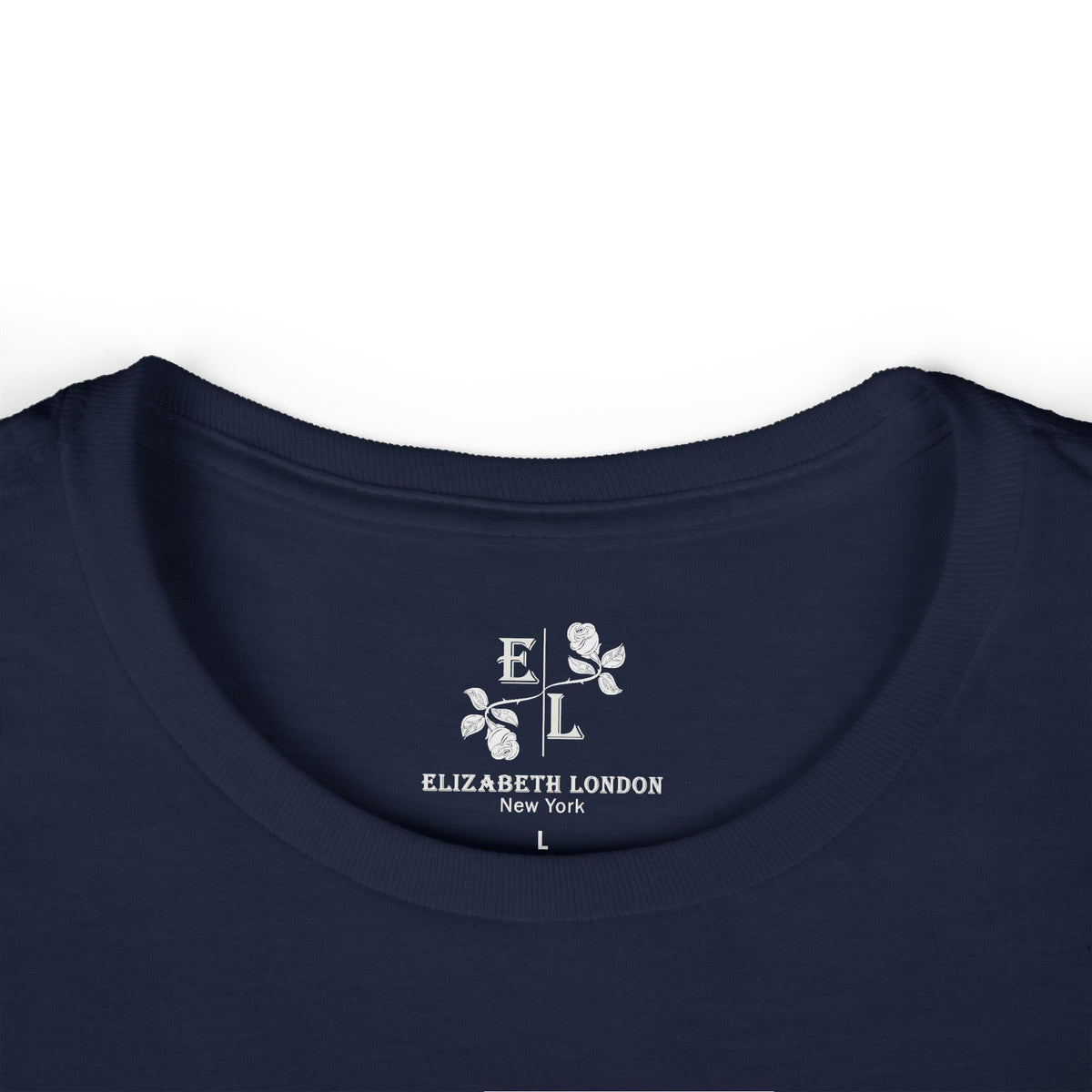 Elizabeth London™ Iconic Signature Rose Women’s Tee – Midnight Rose