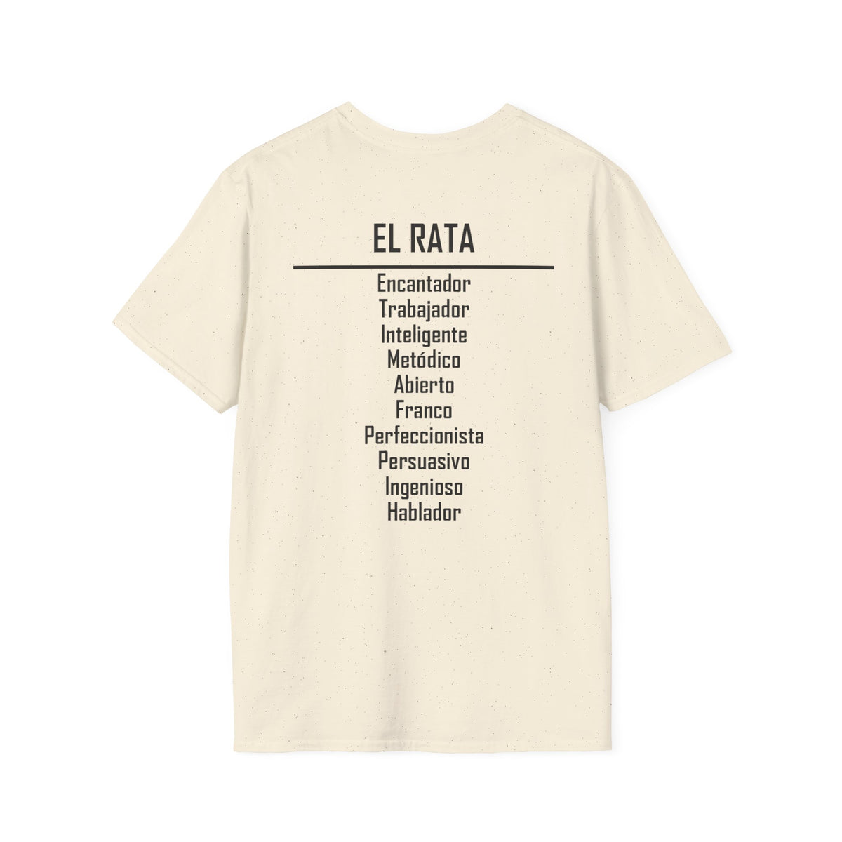 01 Rata — Camiseta Tipográfica — Colores Claros — Español