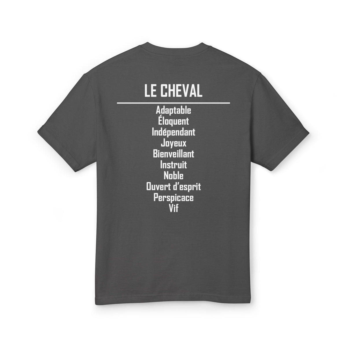 07 Cheval — T-shirt Illustré — Couleurs Foncées — Français