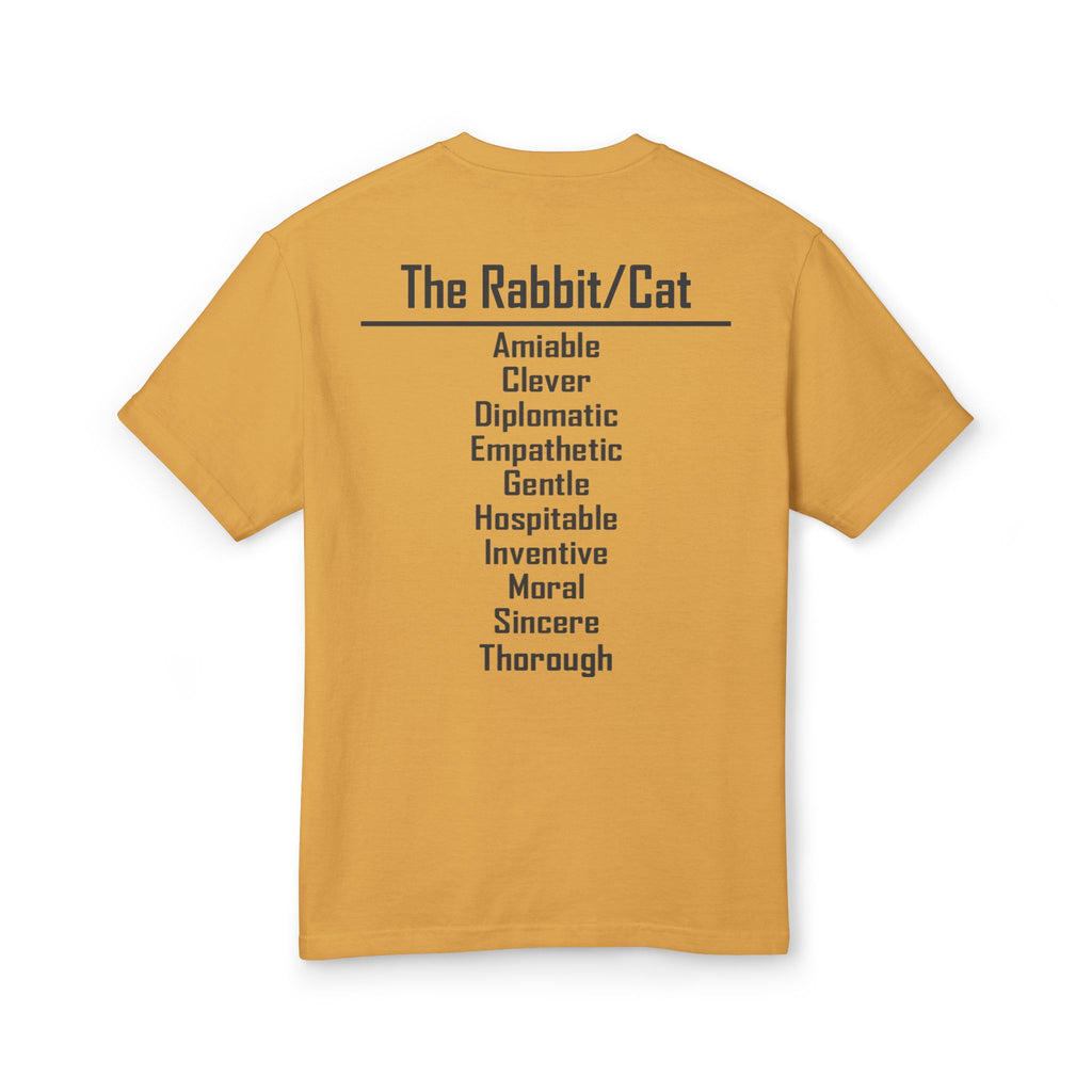 04 Rabbit — Illustrated Tee — Faded Mustard — English