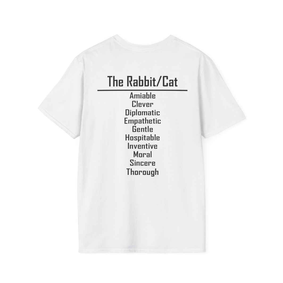 04 Rabbit — Typography Tee — Light Colors — English