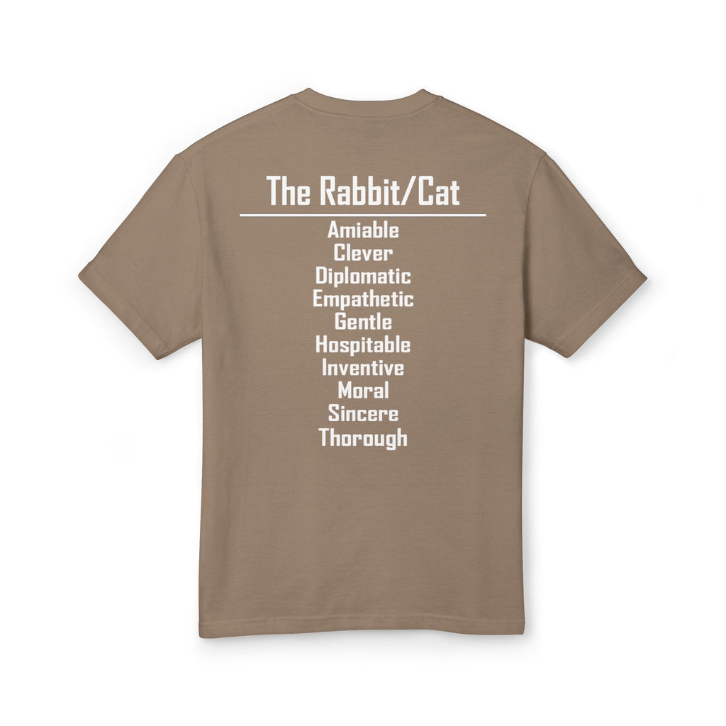 04 Rabbit — Illustrated Tee — Faded Brown — English