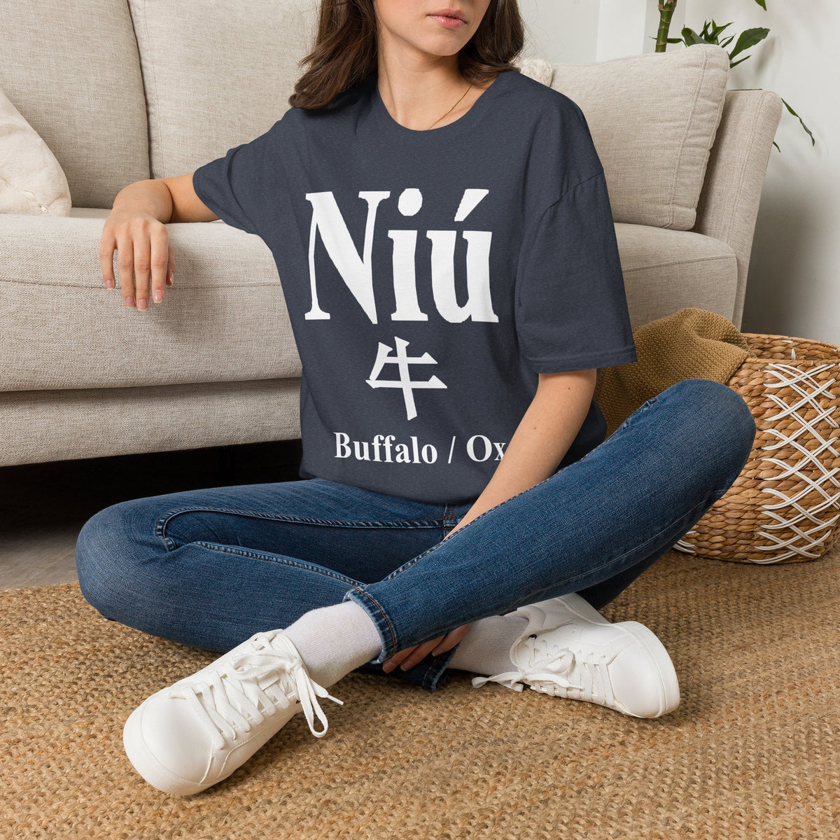 02 Buffalo/Ox — Typography Tee — Dark Colors — English