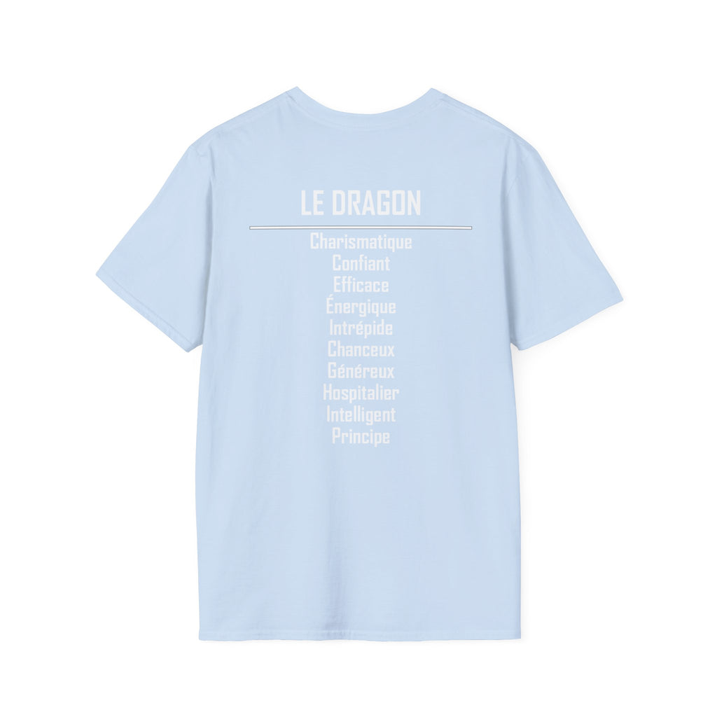 05 Dragon — T-shirt Typographique — Couleurs Foncées — Français