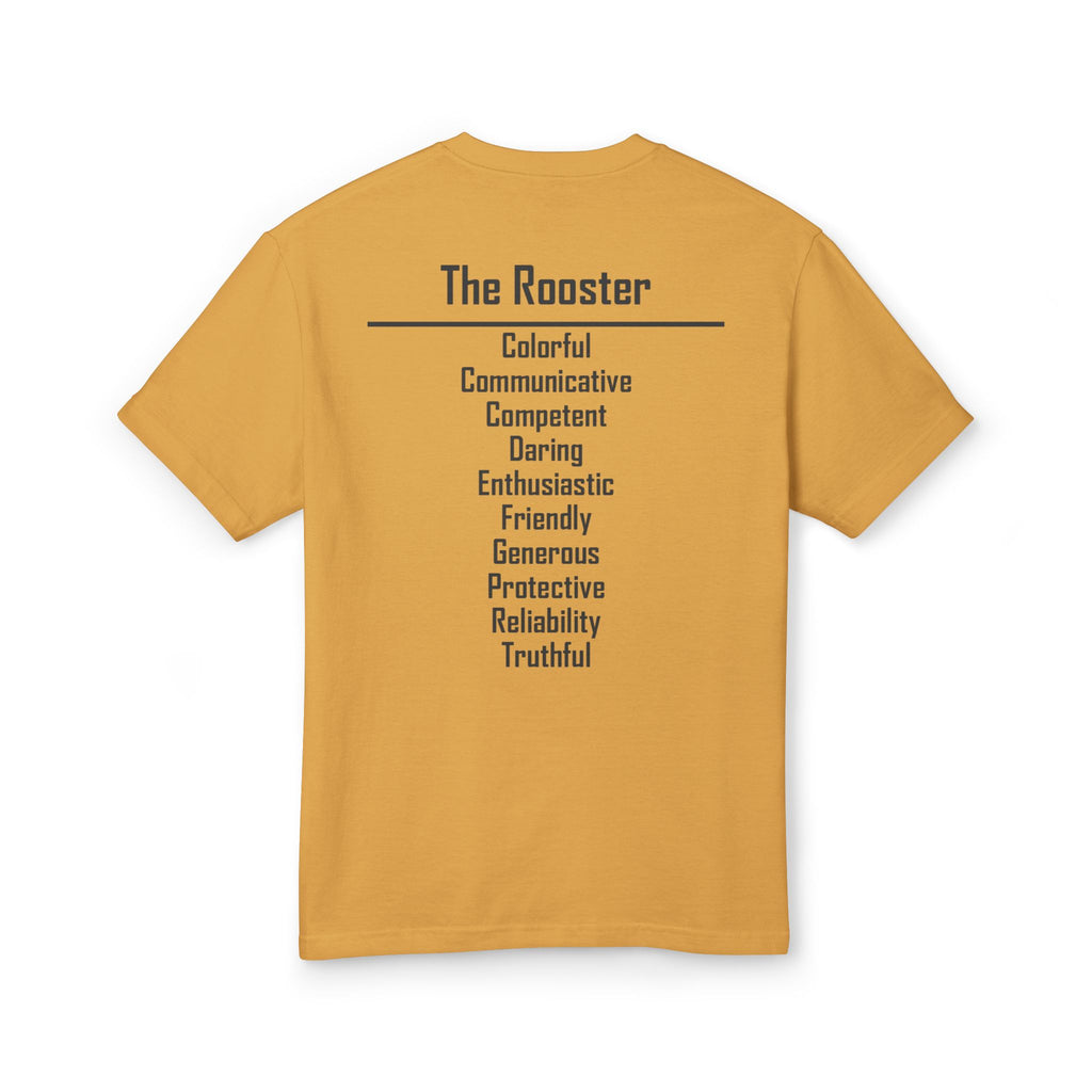 10 Rooster — Illustrated Tee — Faded Mustard — English
