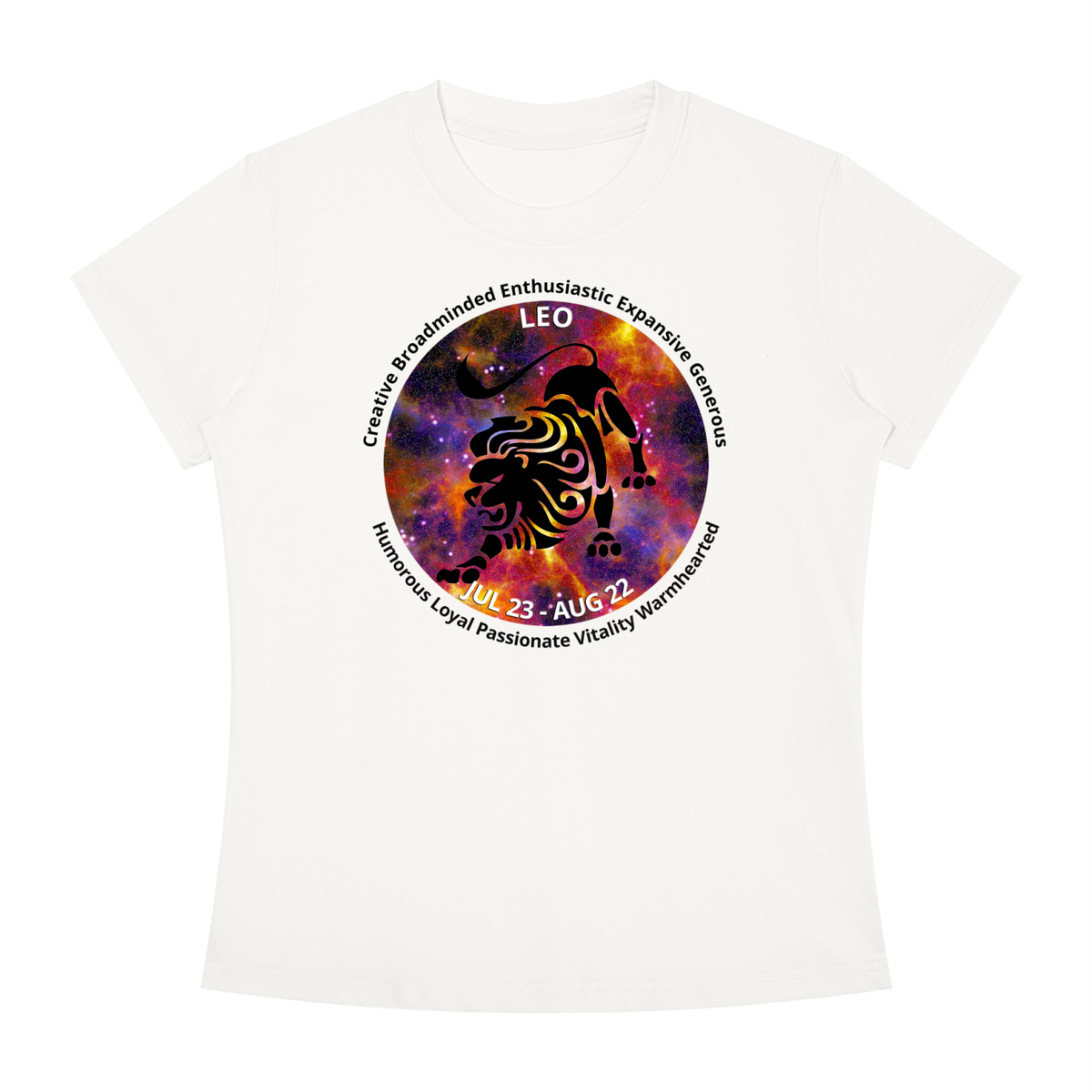 Leo Full-Color Zodiac Slim-Fit Women’s Tee – Light Shades