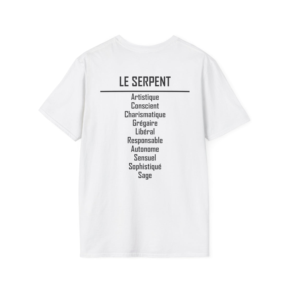 06 Serpent — T-shirt Typographique — Couleurs Claires — Français