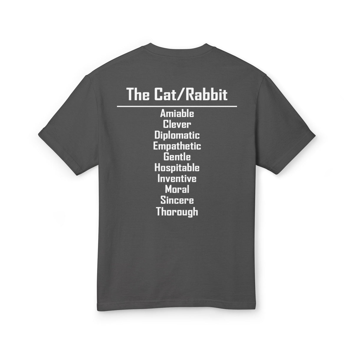 04 Cat — Illustrated Tee — Faded Black — English