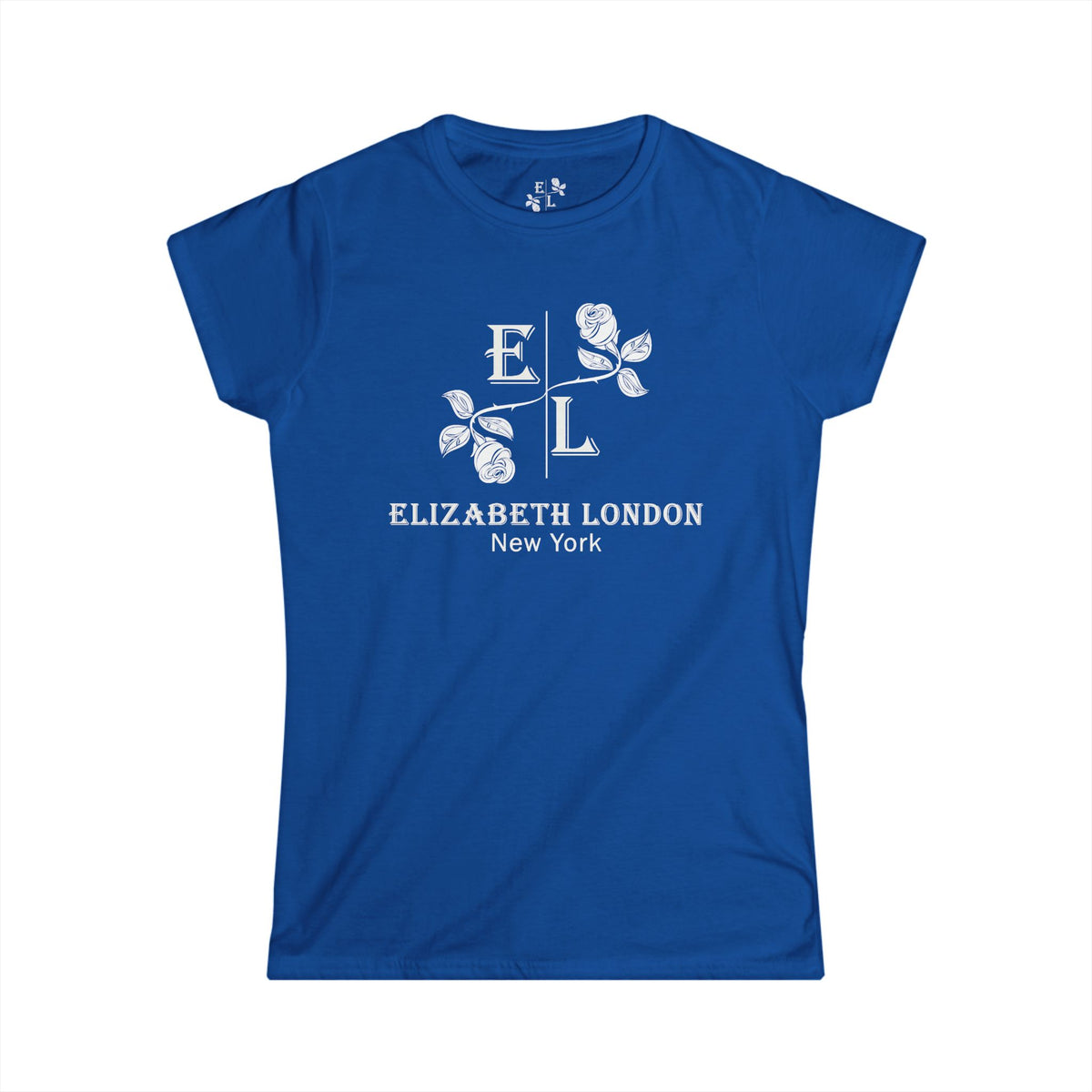 Elizabeth London™ Iconic Signature Rose Women’s Tee – Midnight Rose
