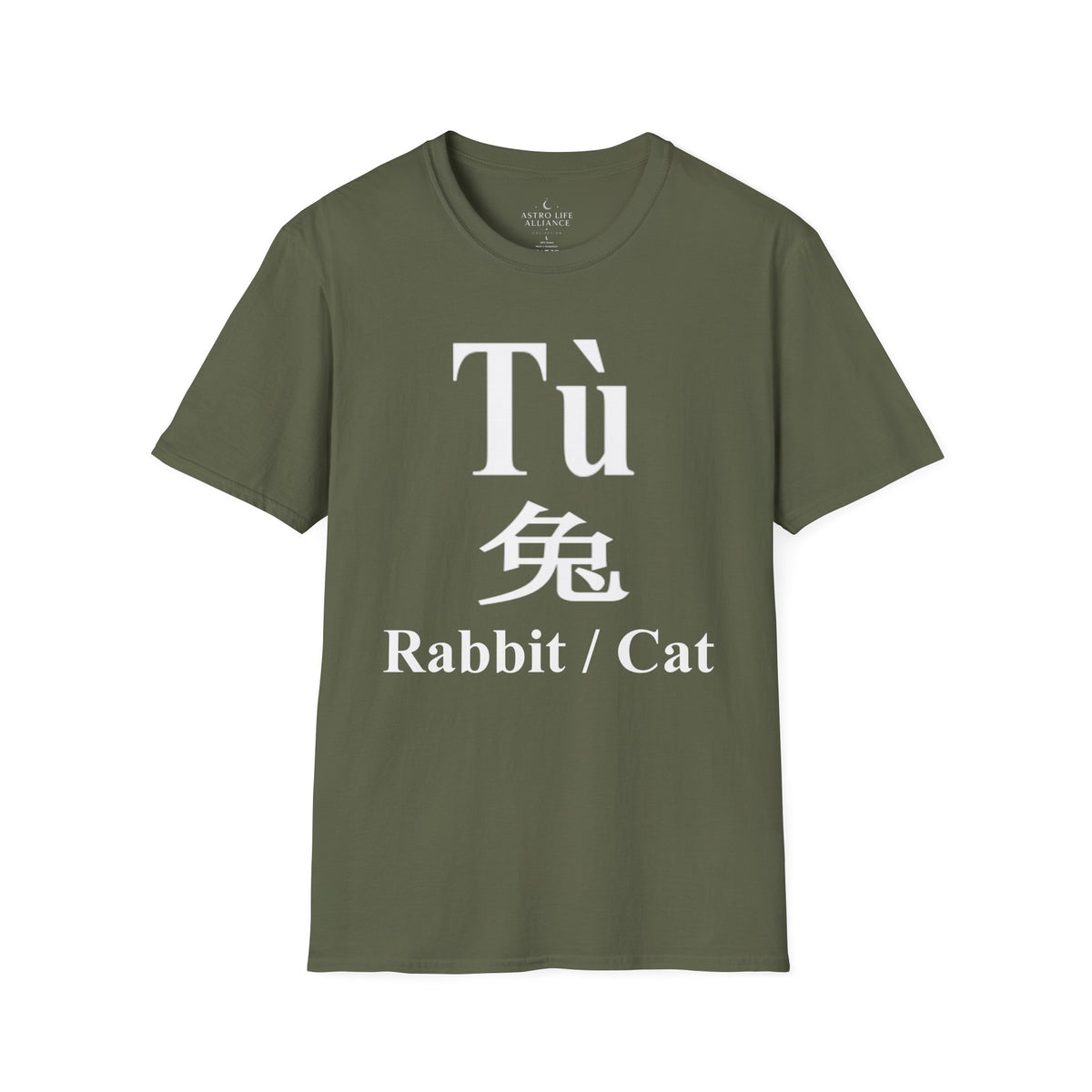 04 Rabbit — Typography Tee — Dark Colors — English