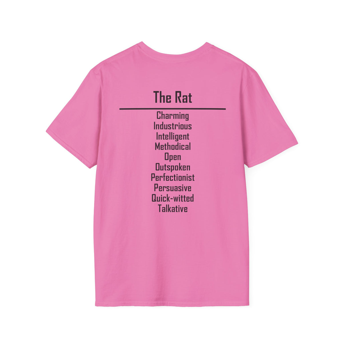 01 Rat — Typography Tee — Light Colors — English