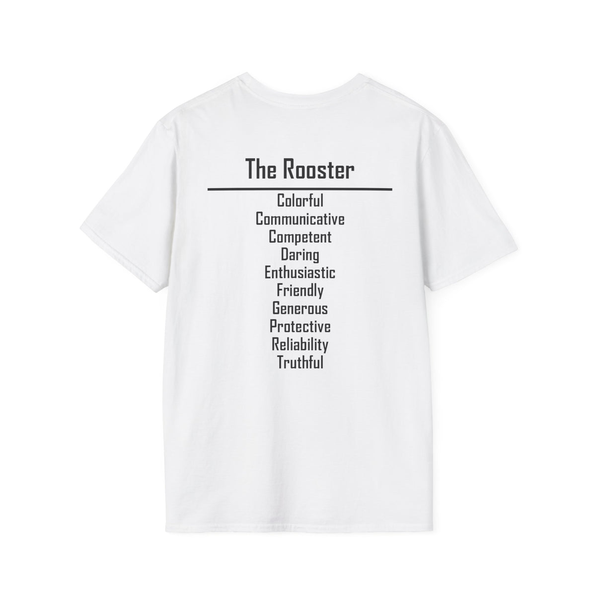 10 Rooster — Typography Tee — Light Colors — English