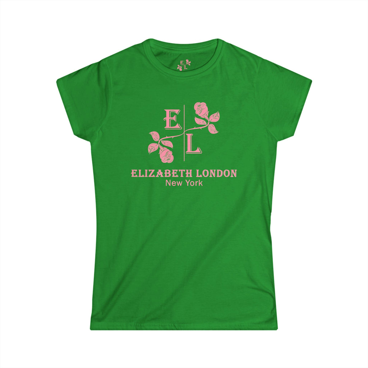 Elizabeth London™ Iconic Signature Rose Women’s Tee – Grand Garden
