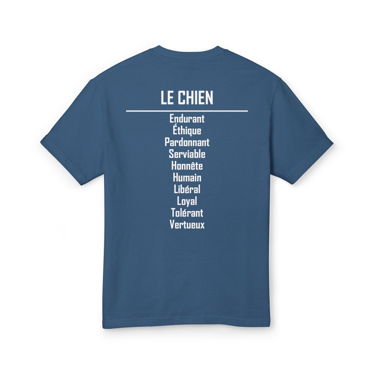 11 Chien — T-shirt Illustré — Couleurs Foncées — Français