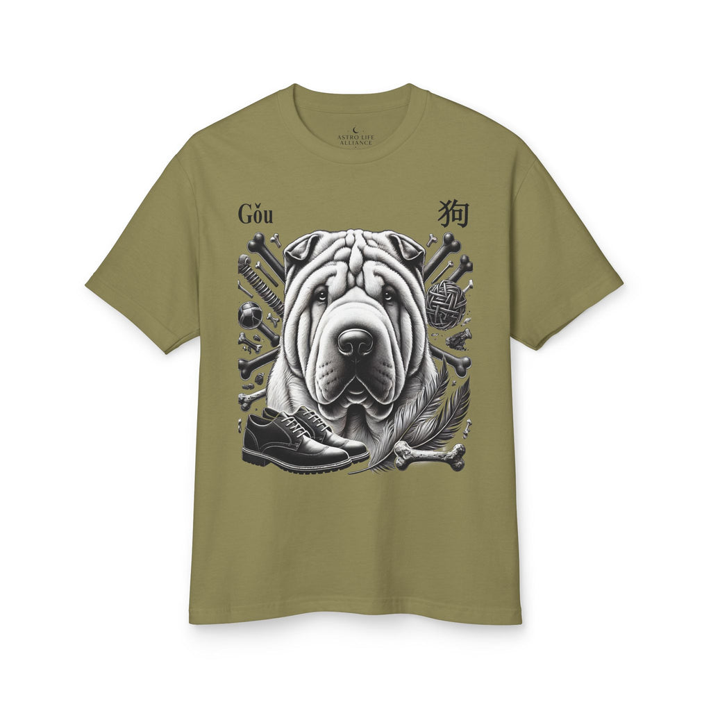 11 Dog — Illustrated Tee — Faded Army — English