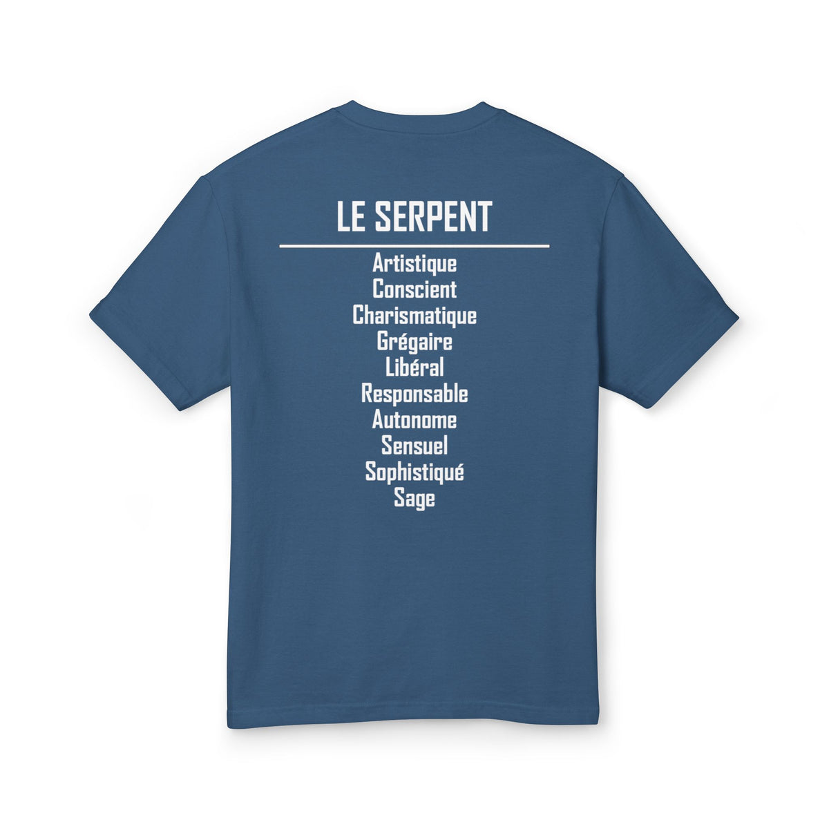 06 Serpent — T-shirt Illustré — Couleurs Foncées — Français