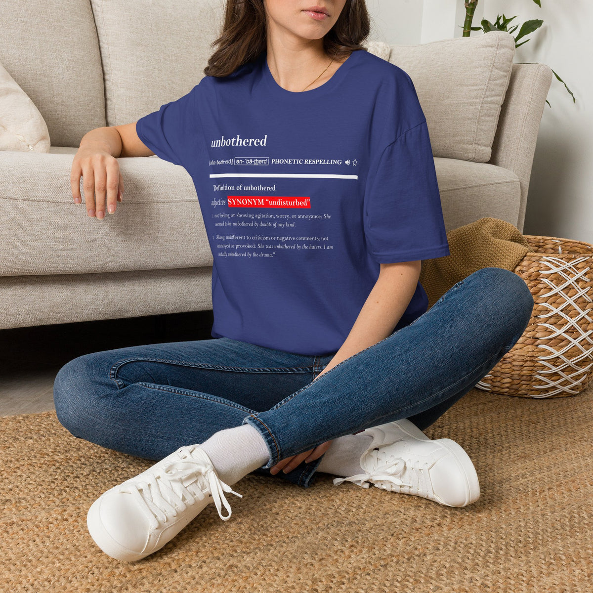 Unbothered Statement Unisex Softstyle Tee – Dark Jewel Tones