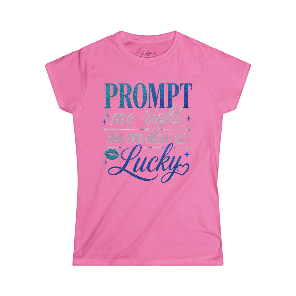 Prompt Me Right Women’s Tee – Pink Pop Edition by J. Ahmad
