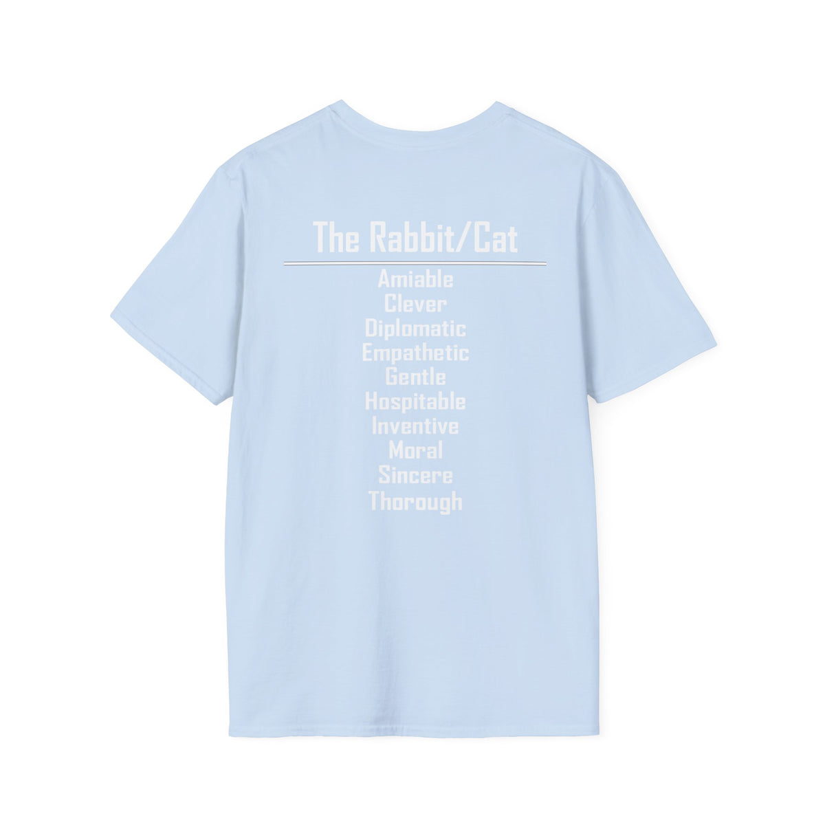 04 Rabbit — Typography Tee — Dark Colors — English
