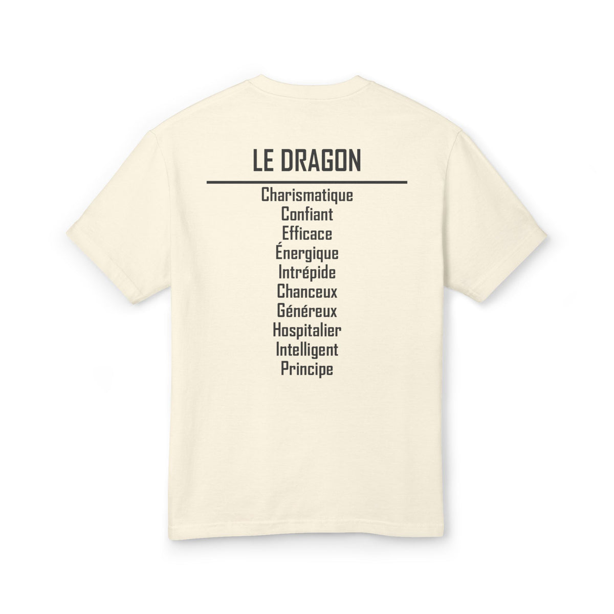 05 Dragon — T-shirt Illustré — Couleurs Claires — Français