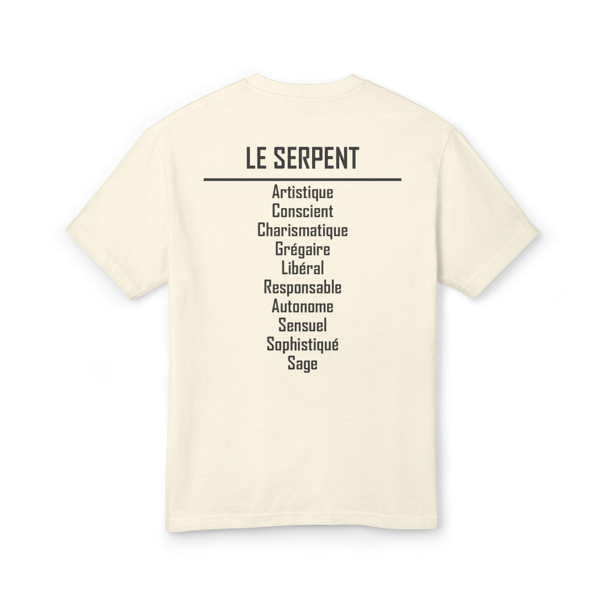 06 Serpent — T-shirt Illustré — Couleurs Claires — Français