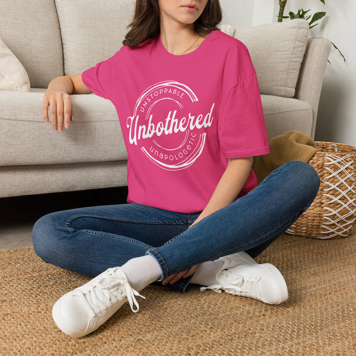 Unbothered Statement Unisex Softstyle Tee – Rich Statement Colors