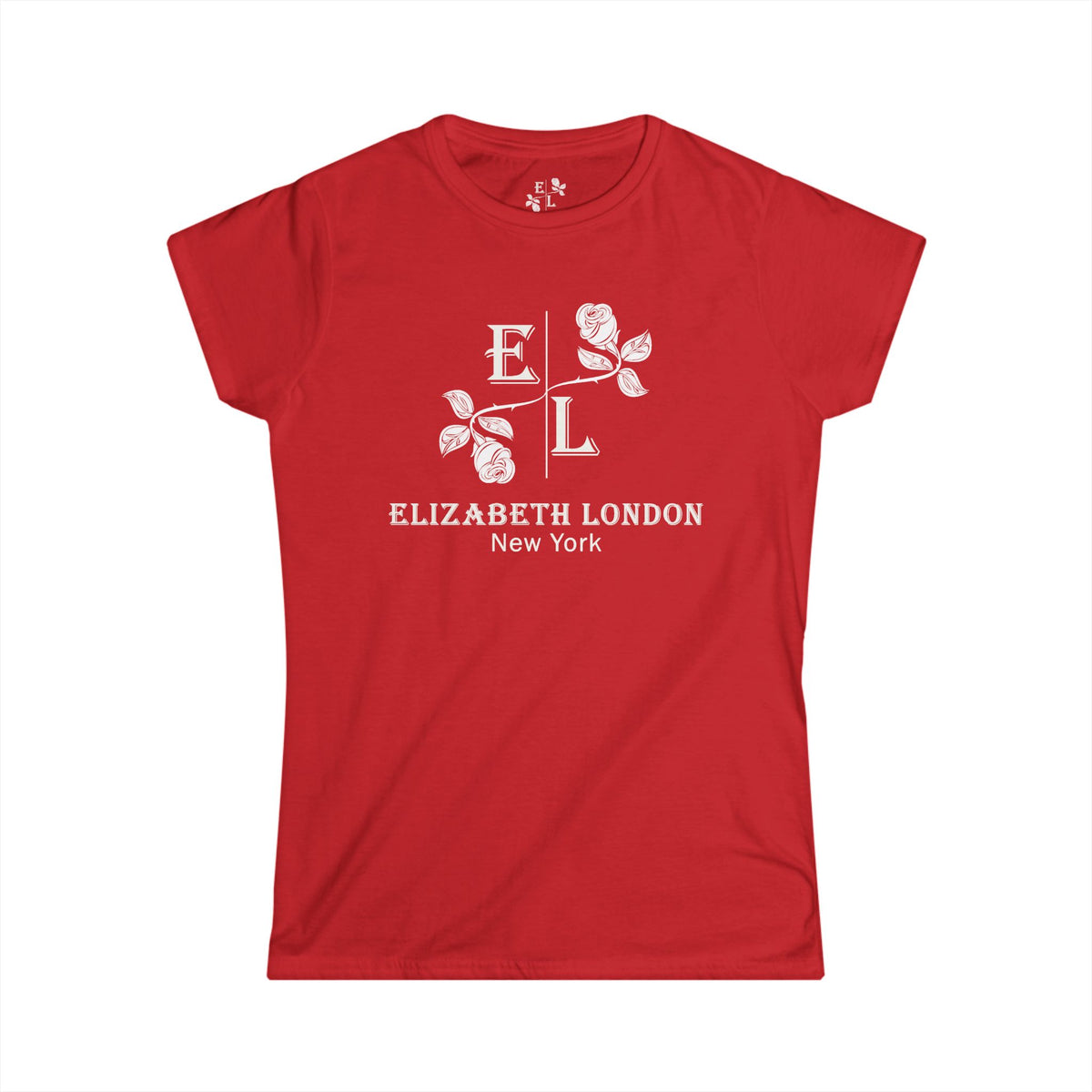 Elizabeth London™ Iconic Signature Rose Women’s Tee – Midnight Rose