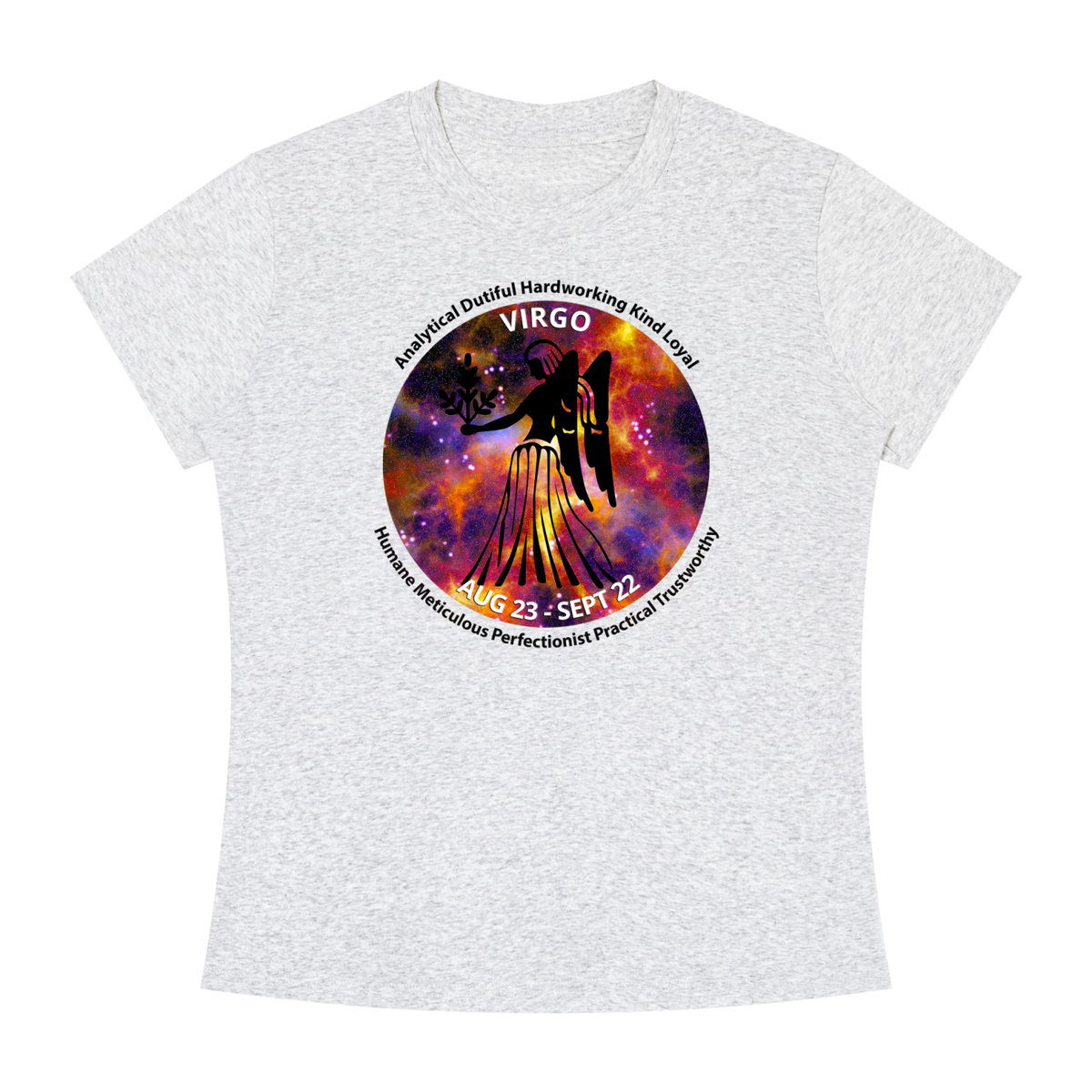 Virgo Full-Color Zodiac Slim-Fit Women’s Tee – Light Shades