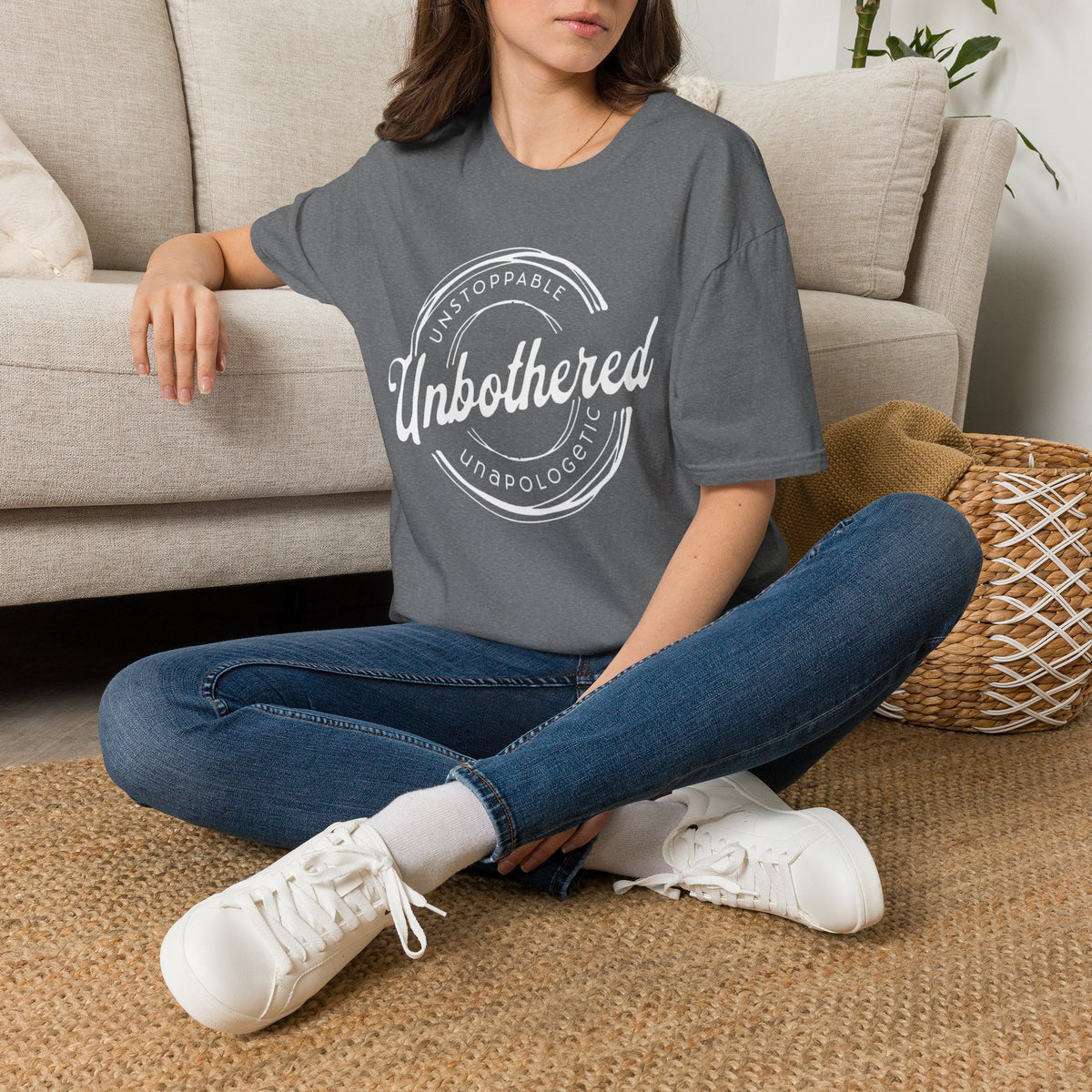 Unbothered Statement Unisex Softstyle Tee – Rich Statement Colors
