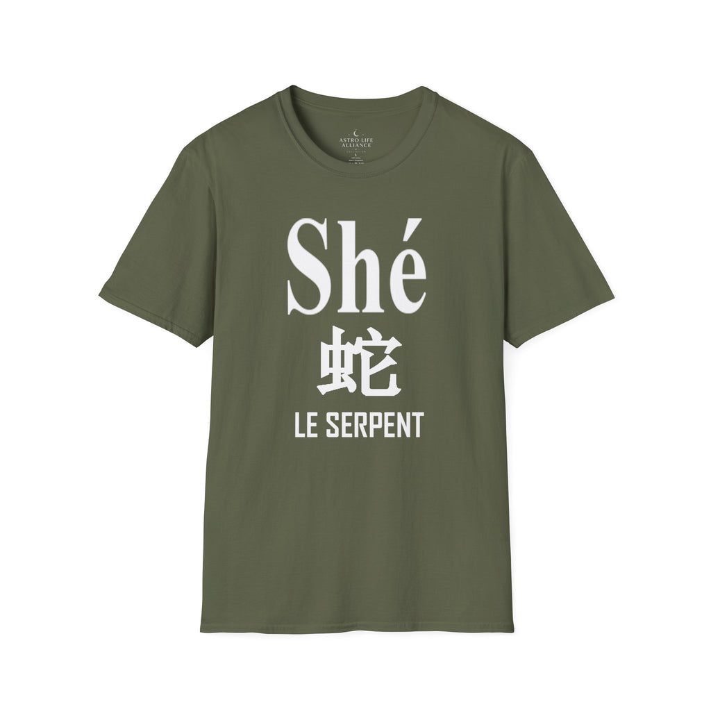 06 Serpent — T-shirt Typographique — Couleurs Foncées — Français