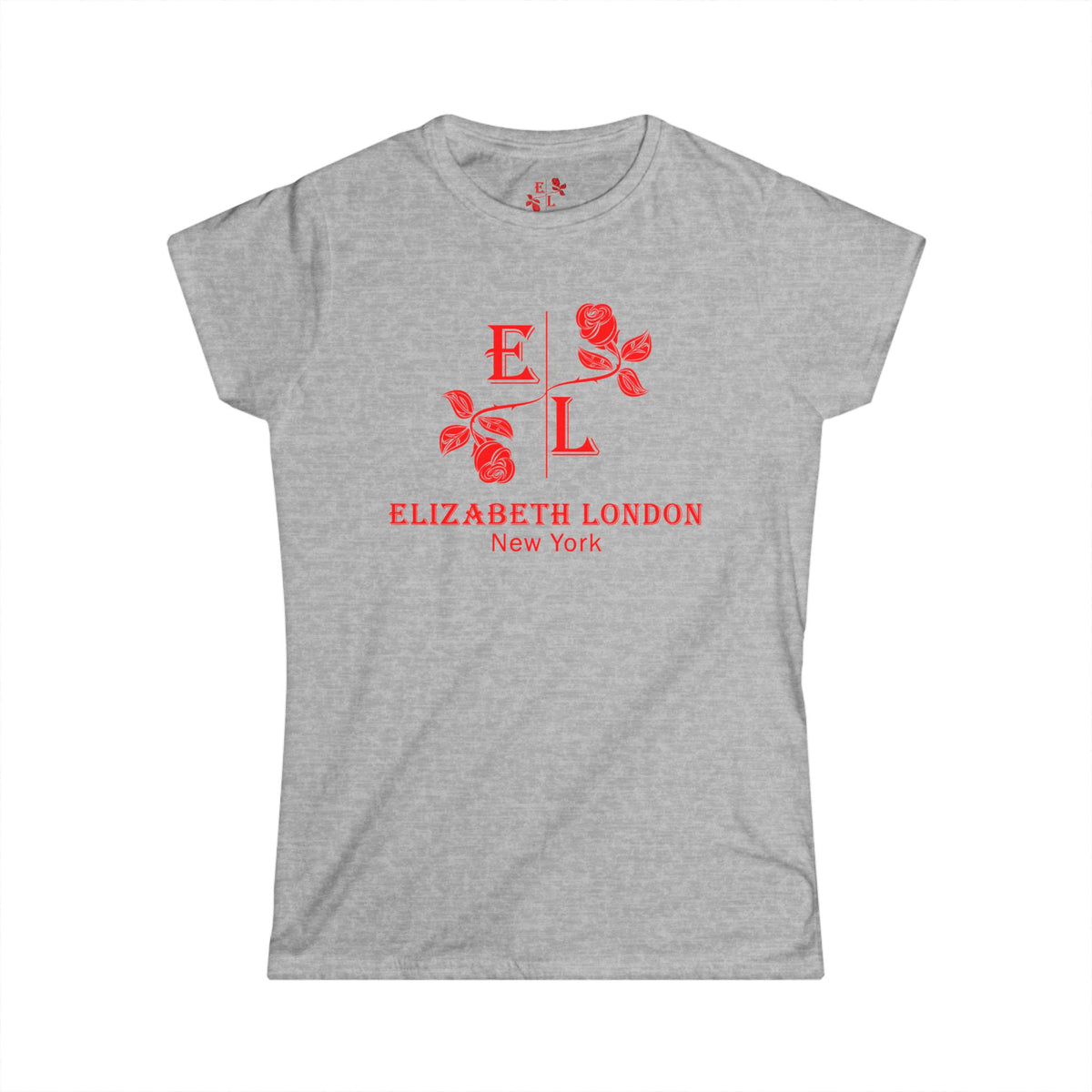 Elizabeth London™ Iconic Signature Rose Women’s Tee – Blush Petal