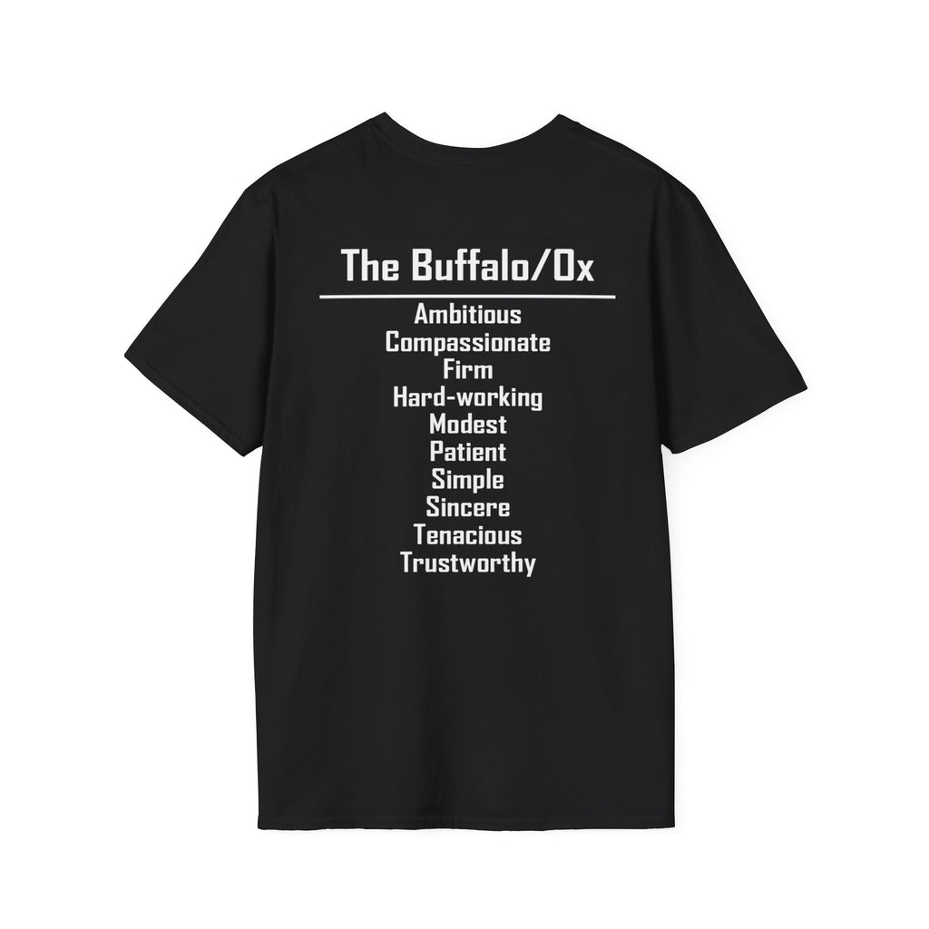02 Buffalo/Ox — Typography Tee — Dark Colors — English
