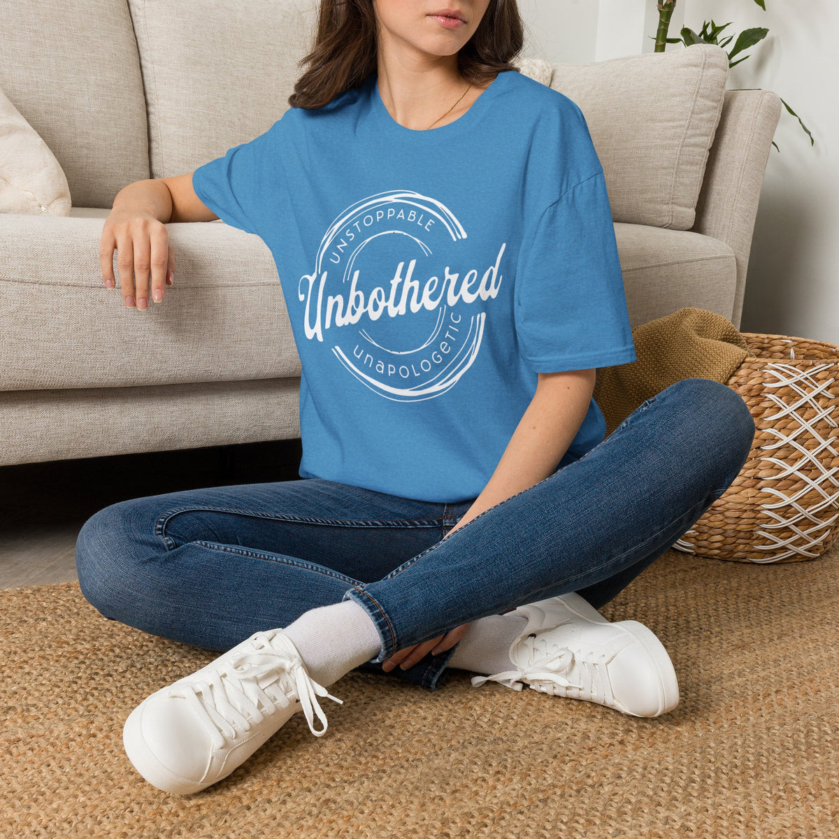 Unbothered Statement Unisex Softstyle Tee – Sunlit Colors