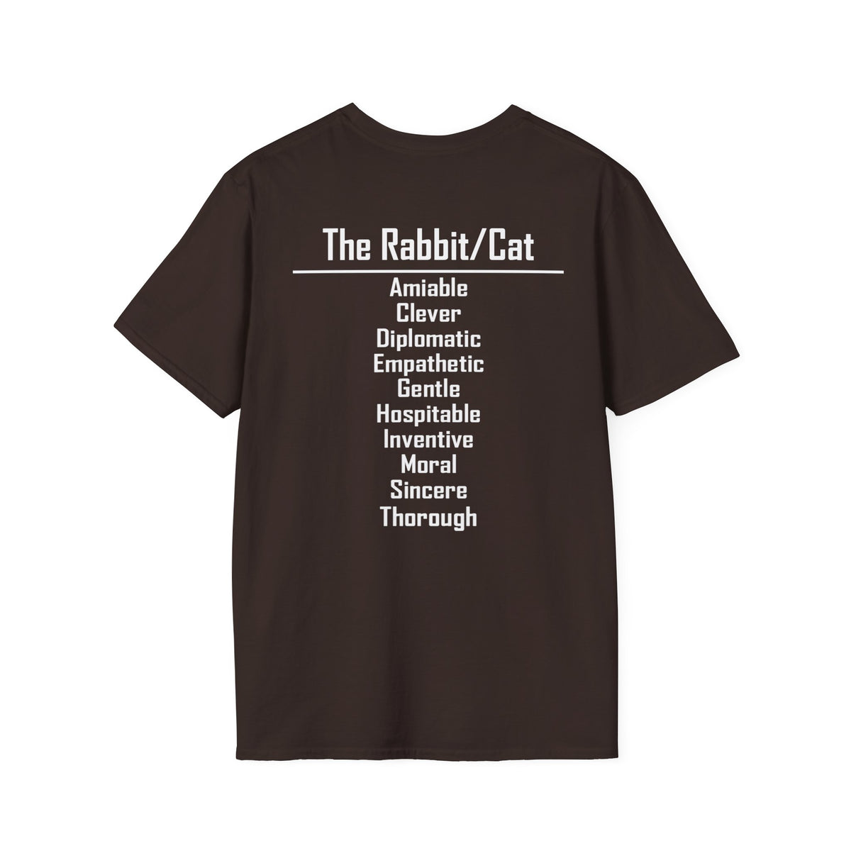 04 Rabbit — Typography Tee — Dark Colors — English
