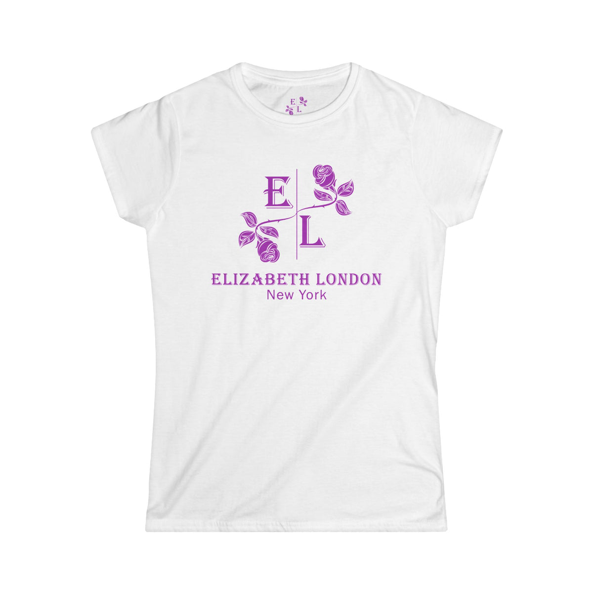 Elizabeth London™ Iconic Signature Rose Women’s Tee – Golden Dawn