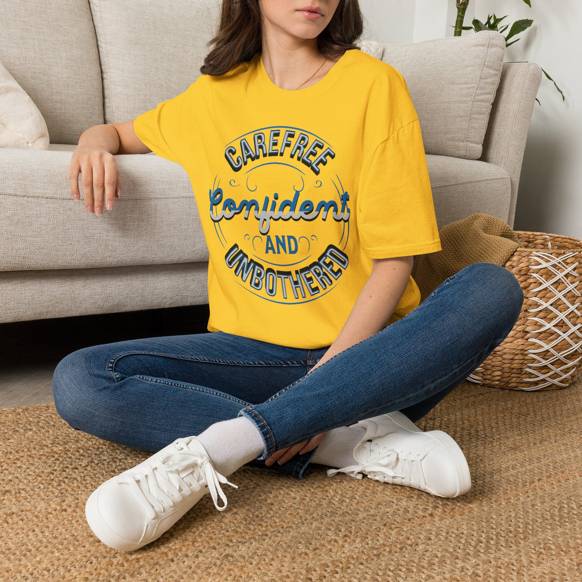 Unbothered Statement Unisex Softstyle Tee – Bright & Light Colors B