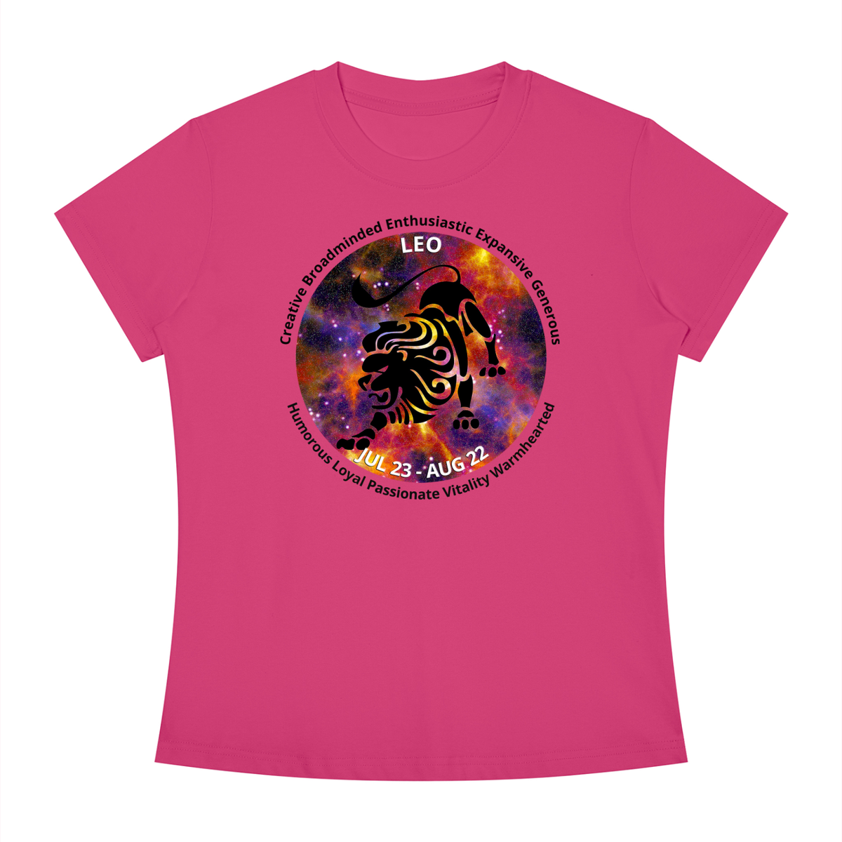 Leo Full-Color Zodiac Slim-Fit Women’s Tee – Light Shades