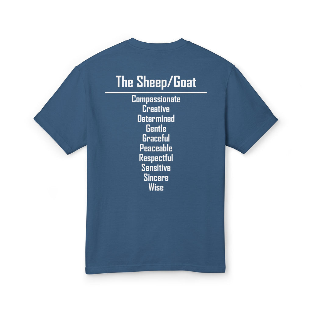 08 Sheep/Goat — Illustrated Tee — Faded Navy — English