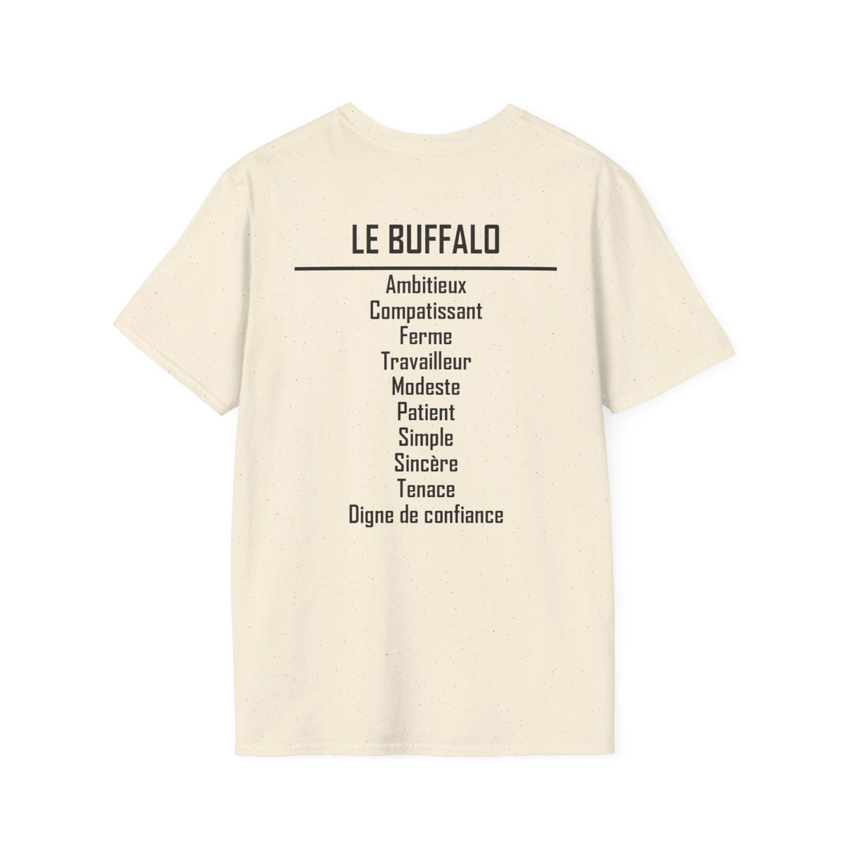 02 Buffle/Bœuf — T-shirt Typographique — Couleurs Claires — Français
