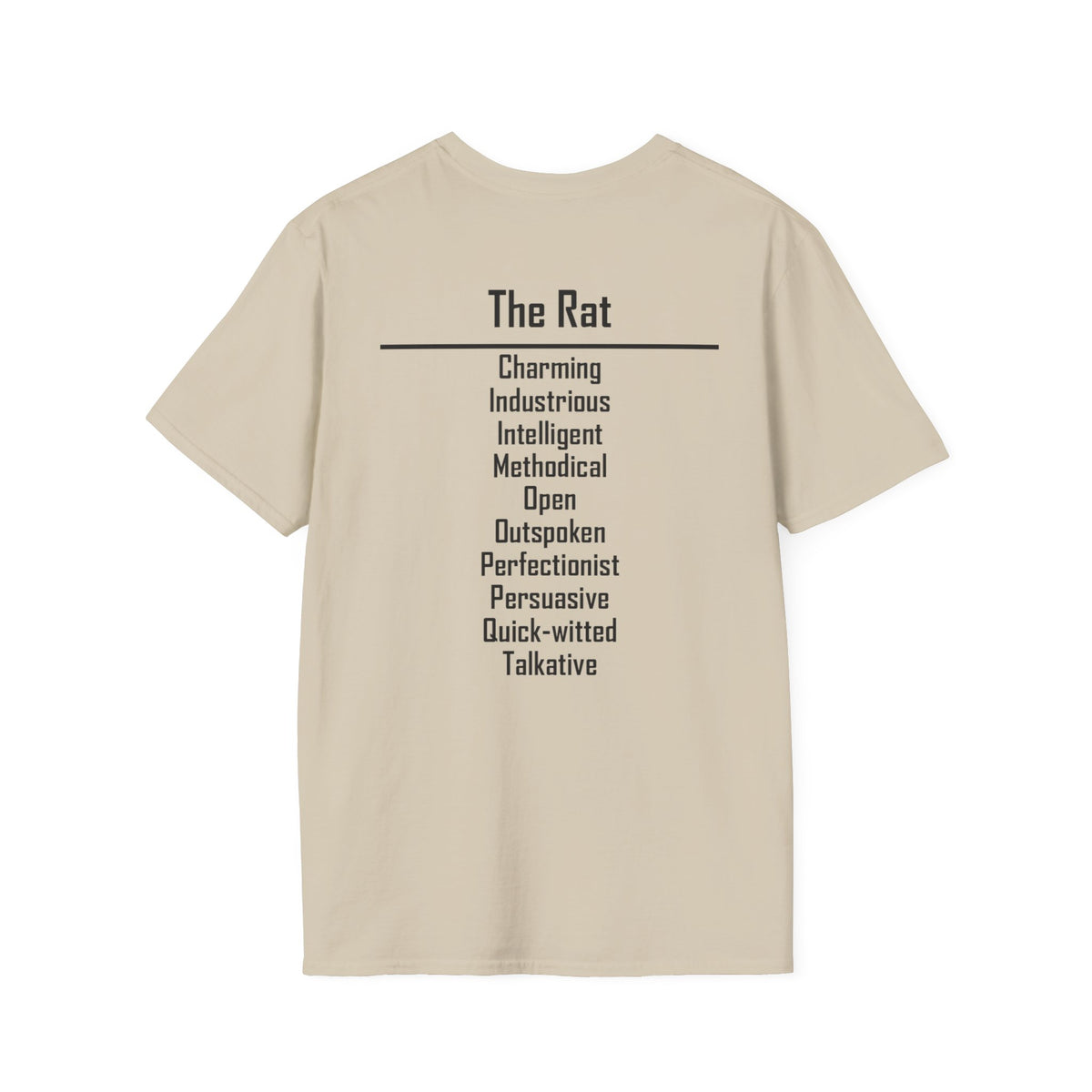 01 Rat — Typography Tee — Light Colors — English
