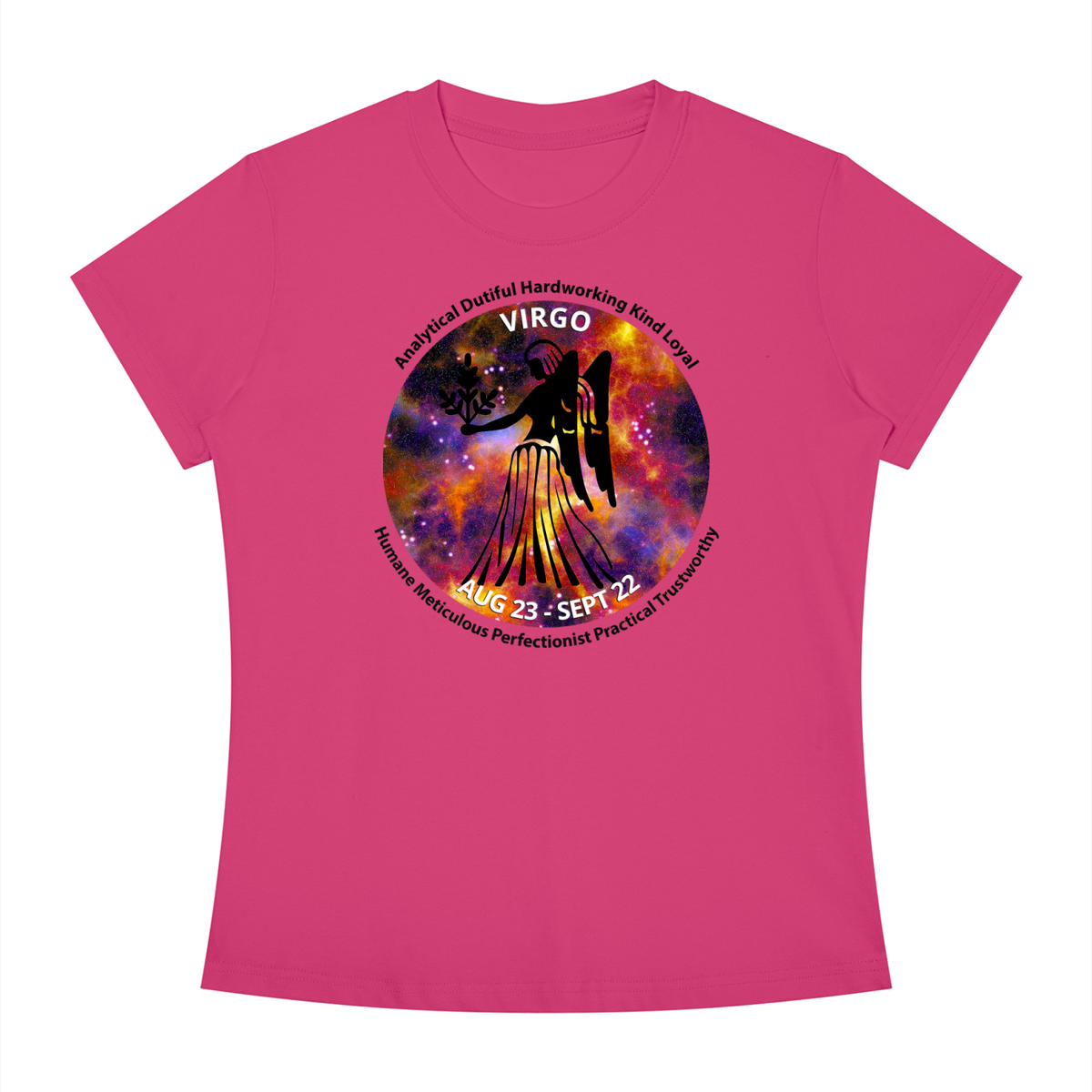 Virgo Full-Color Zodiac Slim-Fit Women’s Tee – Light Shades