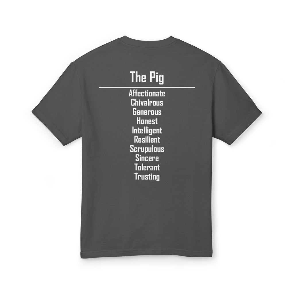 12 Pig — Illustrated Tee — Faded Black — English