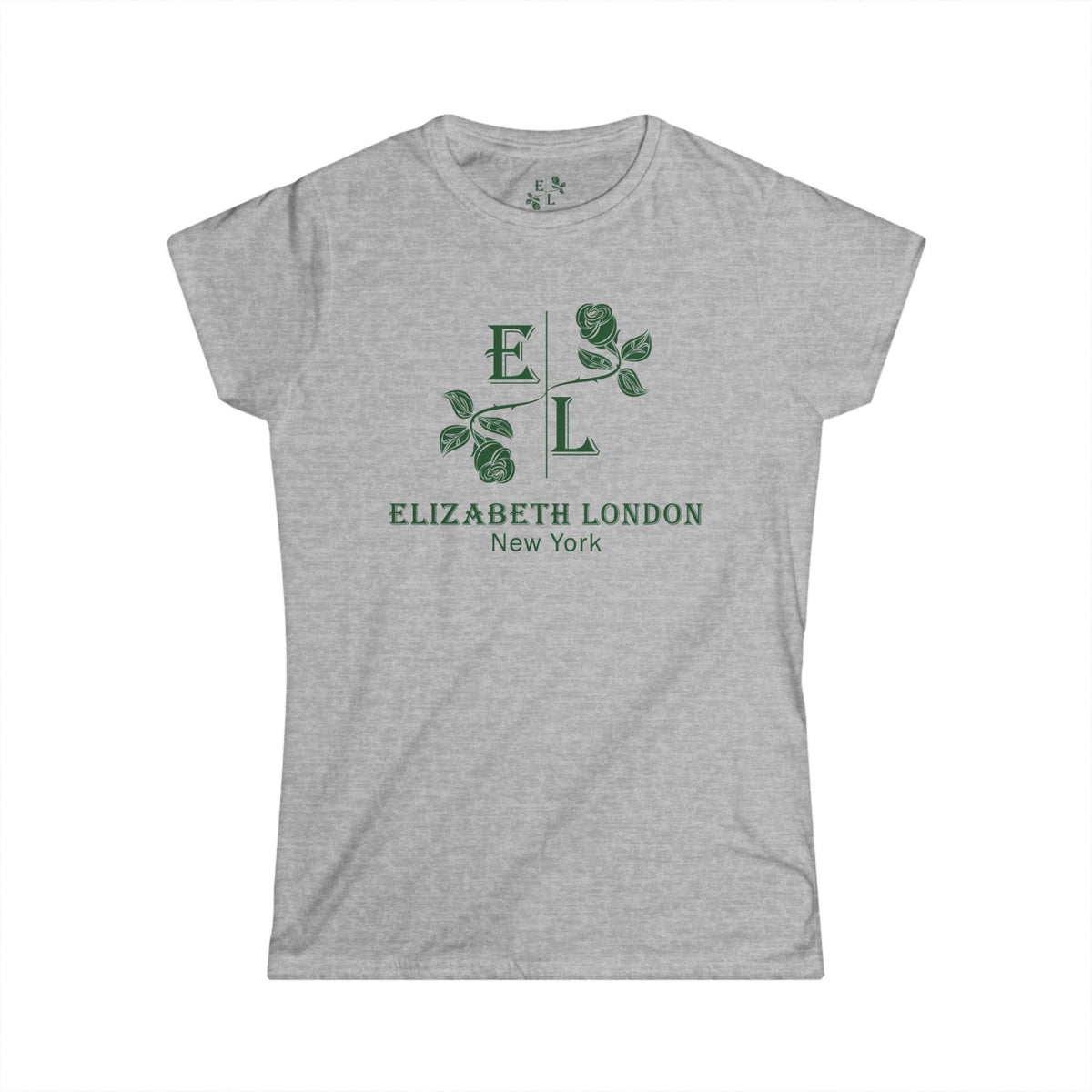 Elizabeth London™ Iconic Signature Rose Women’s Tee – Classic Rose