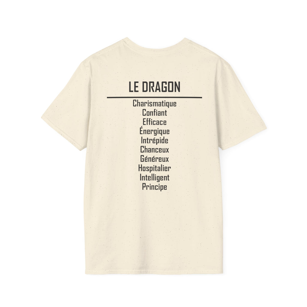 05 Dragon — T-shirt Typographique — Couleurs Claires — Français