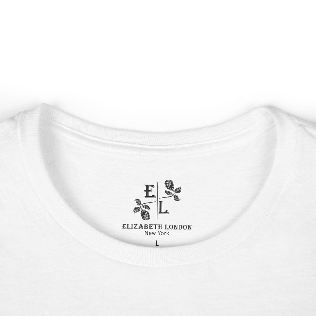 Elizabeth London™ Iconic Signature Rose Women’s Tee – Soft Grace